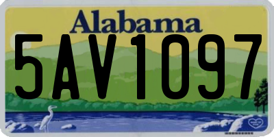 AL license plate 5AV1097