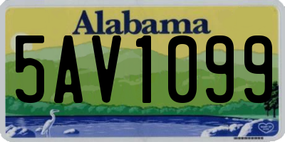 AL license plate 5AV1099