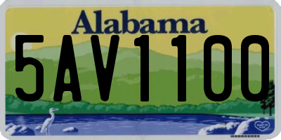AL license plate 5AV1100