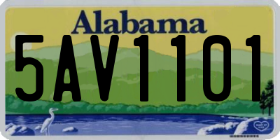 AL license plate 5AV1101