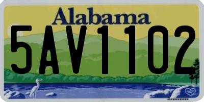 AL license plate 5AV1102