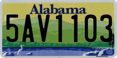 AL license plate 5AV1103