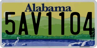 AL license plate 5AV1104