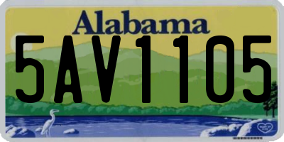 AL license plate 5AV1105
