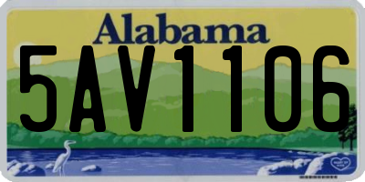 AL license plate 5AV1106