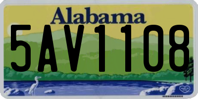 AL license plate 5AV1108