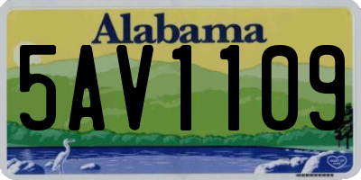 AL license plate 5AV1109