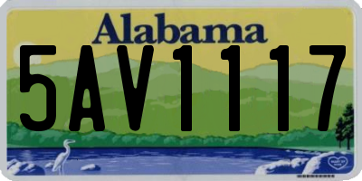 AL license plate 5AV1117
