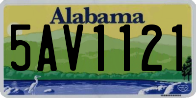 AL license plate 5AV1121