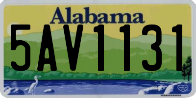 AL license plate 5AV1131