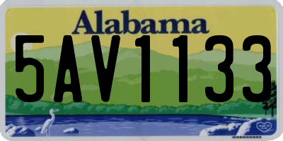 AL license plate 5AV1133