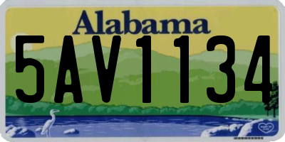 AL license plate 5AV1134
