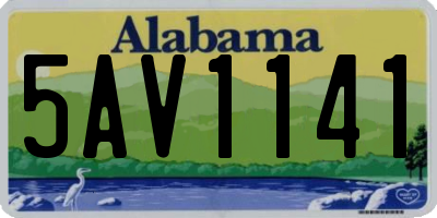 AL license plate 5AV1141