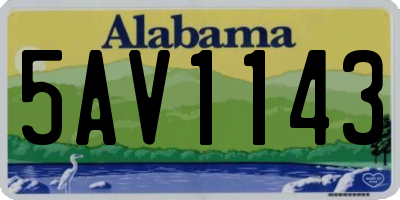 AL license plate 5AV1143