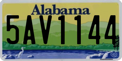 AL license plate 5AV1144