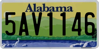 AL license plate 5AV1146
