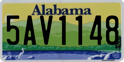 AL license plate 5AV1148