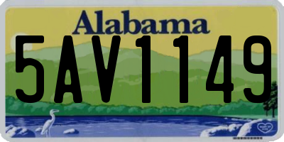 AL license plate 5AV1149