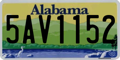 AL license plate 5AV1152