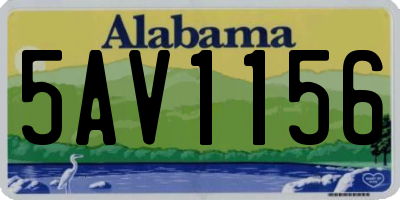 AL license plate 5AV1156