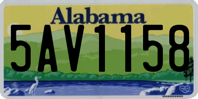AL license plate 5AV1158