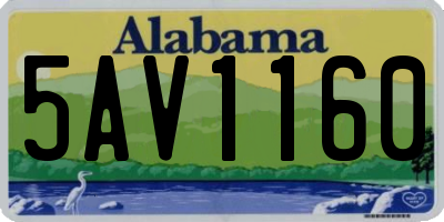 AL license plate 5AV1160