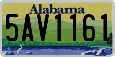 AL license plate 5AV1161