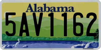 AL license plate 5AV1162