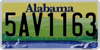 AL license plate 5AV1163