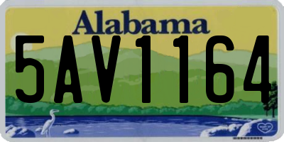 AL license plate 5AV1164