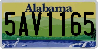 AL license plate 5AV1165