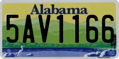 AL license plate 5AV1166