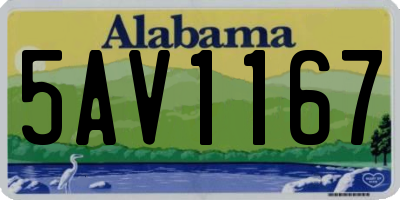 AL license plate 5AV1167