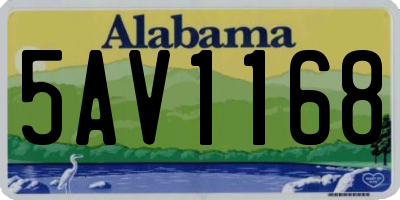 AL license plate 5AV1168