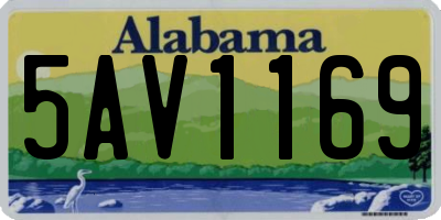 AL license plate 5AV1169