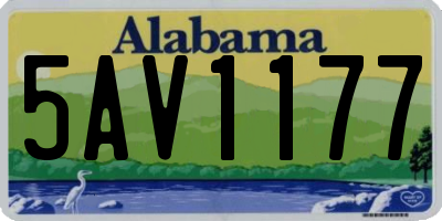 AL license plate 5AV1177