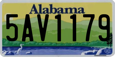 AL license plate 5AV1179