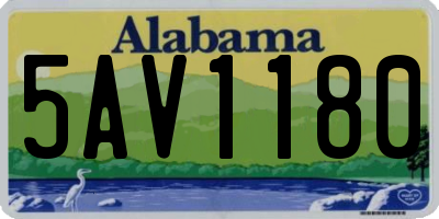AL license plate 5AV1180