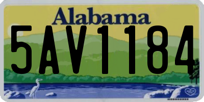 AL license plate 5AV1184