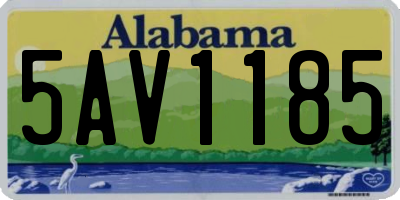 AL license plate 5AV1185