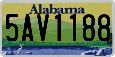 AL license plate 5AV1188