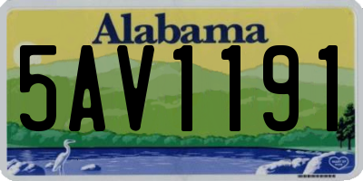AL license plate 5AV1191