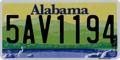 AL license plate 5AV1194