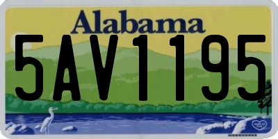 AL license plate 5AV1195