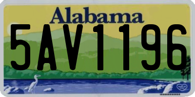 AL license plate 5AV1196