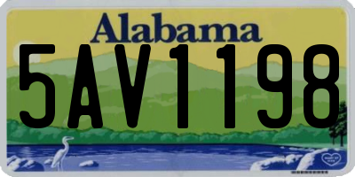 AL license plate 5AV1198