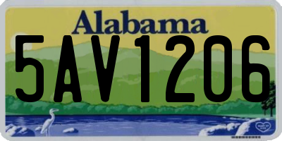 AL license plate 5AV1206