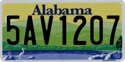 AL license plate 5AV1207