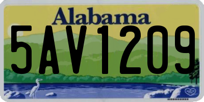 AL license plate 5AV1209