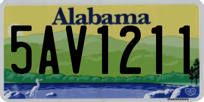 AL license plate 5AV1211